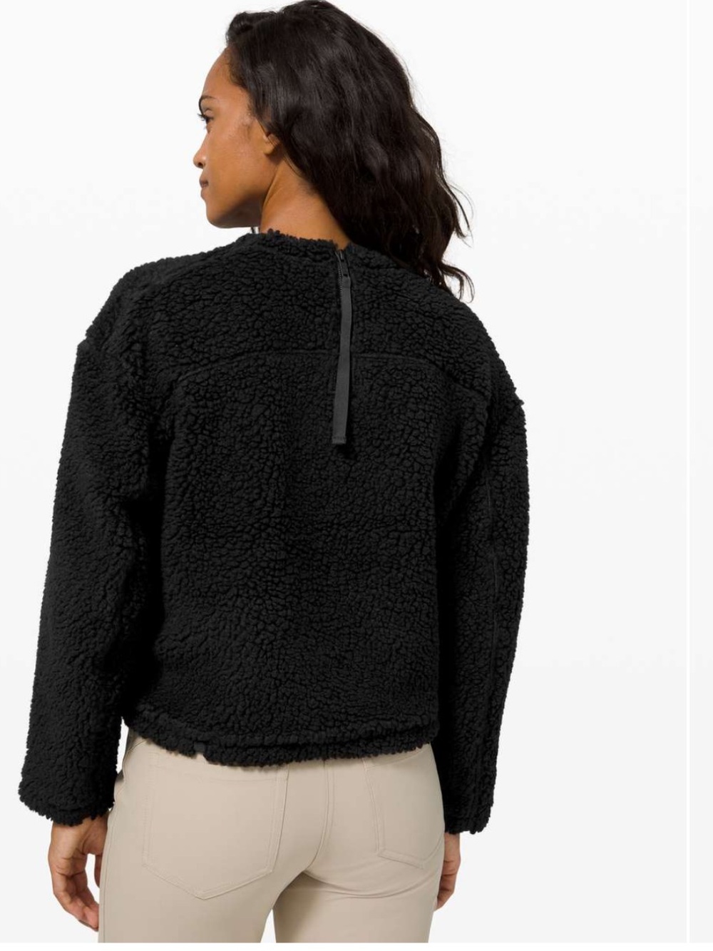Size 8 Lululemon Wool Whenever Crew, Black